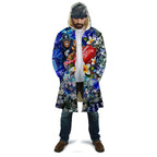 Personalized Carlton Football Blues Cloak Tropical Hibiscus Flowers - Pacific Fusion Style