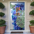 Personalized Carlton Football Blues Door Cover Tropical Hibiscus Flowers - Pacific Fusion Style