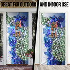 Personalized Carlton Football Blues Door Cover Tropical Hibiscus Flowers - Pacific Fusion Style