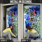 Personalized Carlton Football Blues Door Cover Tropical Hibiscus Flowers - Pacific Fusion Style
