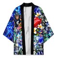 Personalized Carlton Football Blues Kimono Tropical Hibiscus Flowers - Pacific Fusion Style
