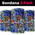 Personalized Carlton Football Blues Neck Gaiter Tropical Hibiscus Flowers - Pacific Fusion Style