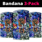 Personalized Carlton Football Blues Neck Gaiter Tropical Hibiscus Flowers - Pacific Fusion Style