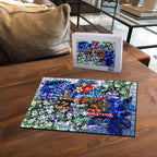 Personalized Carlton Football Blues Puzzle Tropical Hibiscus Flowers - Pacific Fusion Style