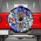 Personalized Carlton Football Blues Spare Tire Cover Tropical Hibiscus Flowers - Pacific Fusion Style
