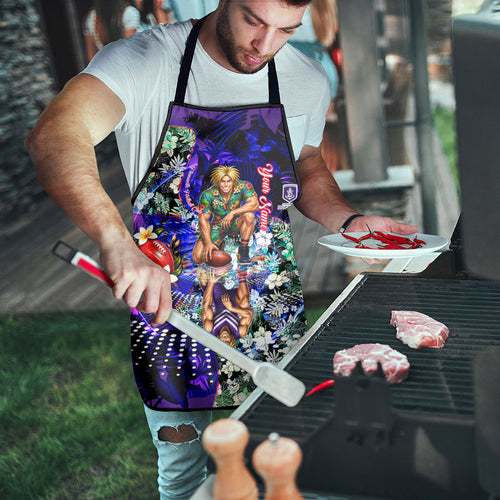 Personalized Fremantle Football Dockers Apron Tropical Hibiscus Flowers - Pacific Fusion Style
