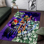 Personalized Fremantle Football Dockers Area Rug Tropical Hibiscus Flowers - Pacific Fusion Style