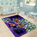 Personalized Fremantle Football Dockers Area Rug Tropical Hibiscus Flowers - Pacific Fusion Style