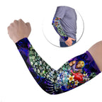 Personalized Fremantle Football Dockers Arm Sleeves Tropical Hibiscus Flowers - Pacific Fusion Style