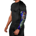 Personalized Fremantle Football Dockers Arm Sleeves Tropical Hibiscus Flowers - Pacific Fusion Style