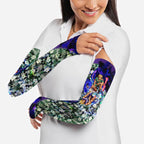 Personalized Fremantle Football Dockers Arm Sleeves Tropical Hibiscus Flowers - Pacific Fusion Style