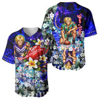 Personalized Fremantle Football Dockers Baseball Jersey Tropical Hibiscus Flowers - Pacific Fusion Style