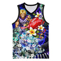 Personalized Fremantle Football Dockers Basketball Jersey Tropical Hibiscus Flowers - Pacific Fusion Style