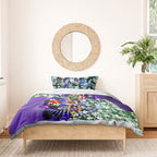 Personalized Fremantle Football Dockers Bedding Set Tropical Hibiscus Flowers - Pacific Fusion Style