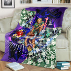 Personalized Fremantle Football Dockers Blanket Tropical Hibiscus Flowers - Pacific Fusion Style