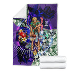 Personalized Fremantle Football Dockers Blanket Tropical Hibiscus Flowers - Pacific Fusion Style