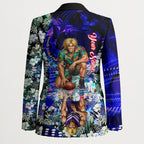 Personalized Fremantle Football Dockers Blazer Tropical Hibiscus Flowers - Pacific Fusion Style