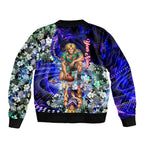 Personalized Fremantle Football Dockers Bomber Jacket Tropical Hibiscus Flowers - Pacific Fusion Style