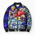 Personalized Fremantle Football Dockers Bomber Puffer Jacket Tropical Hibiscus Flowers - Pacific Fusion Style