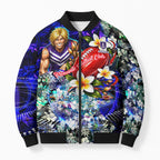 Personalized Fremantle Football Dockers Bomber Puffer Jacket Tropical Hibiscus Flowers - Pacific Fusion Style