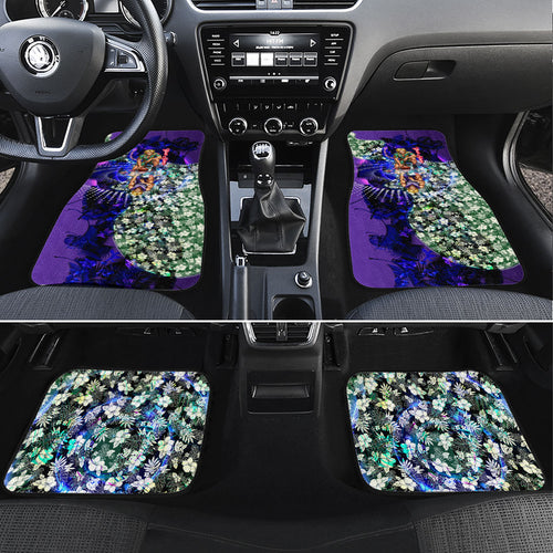 Personalized Fremantle Football Dockers Car Mats Tropical Hibiscus Flowers - Pacific Fusion Style