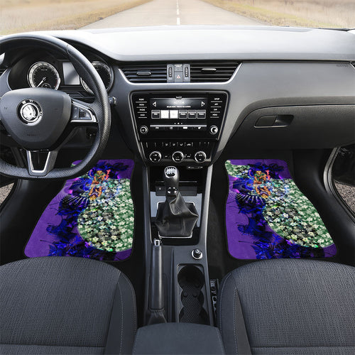Personalized Fremantle Football Dockers Car Mats Tropical Hibiscus Flowers - Pacific Fusion Style