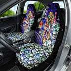 Personalized Fremantle Football Dockers Car Seat Cover Tropical Hibiscus Flowers - Pacific Fusion Style