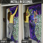 Personalized Fremantle Football Dockers Door Cover Tropical Hibiscus Flowers - Pacific Fusion Style