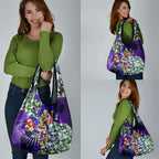 Personalized Fremantle Football Dockers Grocery Bag Tropical Hibiscus Flowers - Pacific Fusion Style
