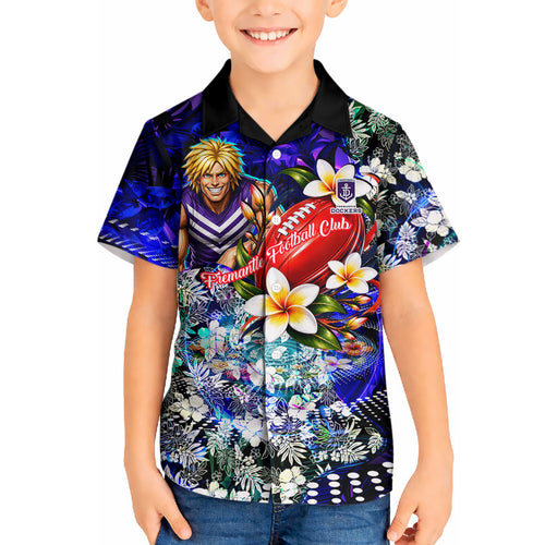 Personalized Fremantle Football Dockers Hawaiian Shirt Tropical Hibiscus Flowers - Pacific Fusion Style