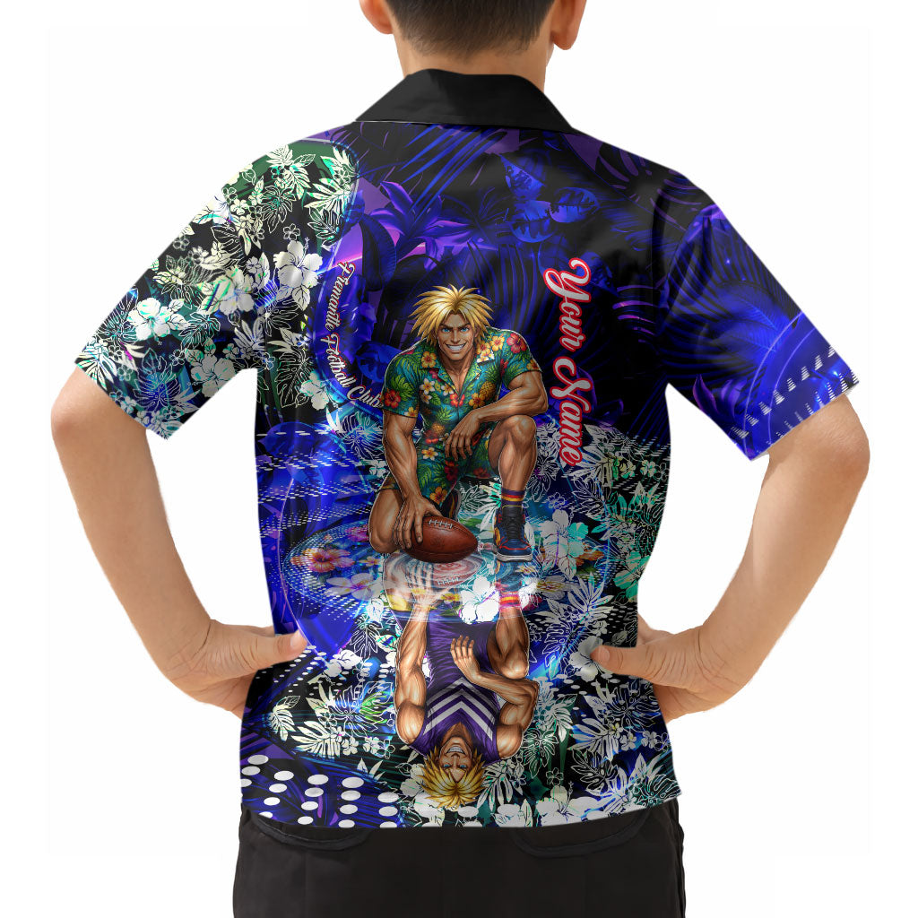 Personalized Fremantle Football Dockers Hawaiian Shirt Tropical Hibiscus Flowers - Pacific Fusion Style