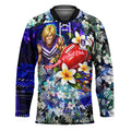 Personalized Fremantle Football Dockers Hockey Jersey Tropical Hibiscus Flowers - Pacific Fusion Style