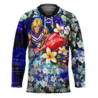 Personalized Fremantle Football Dockers Hockey Jersey Tropical Hibiscus Flowers - Pacific Fusion Style