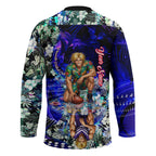 Personalized Fremantle Football Dockers Hockey Jersey Tropical Hibiscus Flowers - Pacific Fusion Style