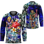 Personalized Fremantle Football Dockers Hockey Jersey Tropical Hibiscus Flowers - Pacific Fusion Style