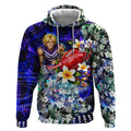 Personalized Fremantle Football Dockers Hoodie Tropical Hibiscus Flowers - Pacific Fusion Style