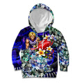 Personalized Fremantle Football Dockers Kid Hoodie Tropical Hibiscus Flowers - Pacific Fusion Style