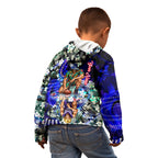 Personalized Fremantle Football Dockers Kid Hoodie Tropical Hibiscus Flowers - Pacific Fusion Style
