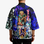Personalized Fremantle Football Dockers Kimono Tropical Hibiscus Flowers - Pacific Fusion Style