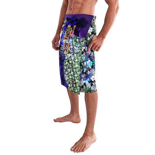 Personalized Fremantle Football Dockers Lavalava Tropical Hibiscus Flowers - Pacific Fusion Style