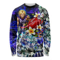 Personalized Fremantle Football Dockers Long Sleeve Shirt Tropical Hibiscus Flowers - Pacific Fusion Style