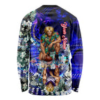 Personalized Fremantle Football Dockers Long Sleeve Shirt Tropical Hibiscus Flowers - Pacific Fusion Style