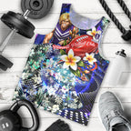 Personalized Fremantle Football Dockers Men Tank Top Tropical Hibiscus Flowers - Pacific Fusion Style