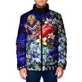 Personalized Fremantle Football Dockers Padded Jacket Tropical Hibiscus Flowers - Pacific Fusion Style