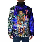 Personalized Fremantle Football Dockers Padded Jacket Tropical Hibiscus Flowers - Pacific Fusion Style