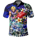 Personalized Fremantle Football Dockers Polo Shirt Tropical Hibiscus Flowers - Pacific Fusion Style