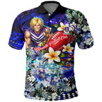 Personalized Fremantle Football Dockers Polo Shirt Tropical Hibiscus Flowers - Pacific Fusion Style