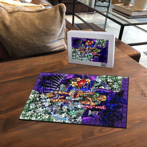 Personalized Fremantle Football Dockers Puzzle Tropical Hibiscus Flowers - Pacific Fusion Style