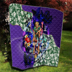 Personalized Fremantle Football Dockers Quilt Tropical Hibiscus Flowers - Pacific Fusion Style