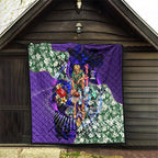 Personalized Fremantle Football Dockers Quilt Tropical Hibiscus Flowers - Pacific Fusion Style